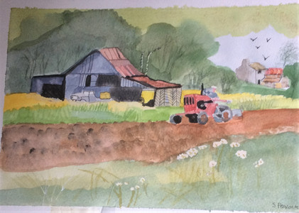 Sandra P.  Hard day's work, watercolour & ink. 10.20.jpeg